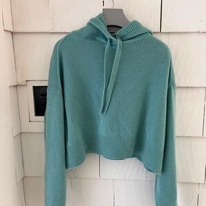 Teal Knit Hoodie